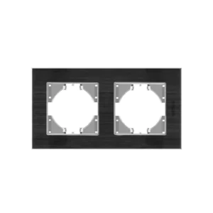 Рамка Черный алюминий 2 поста SvitloCenter