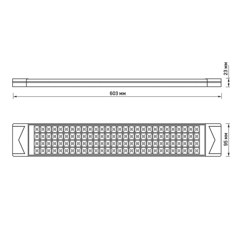 Світильник лінійний LED 50W 5000К 0,6м Videx - Зображення 3