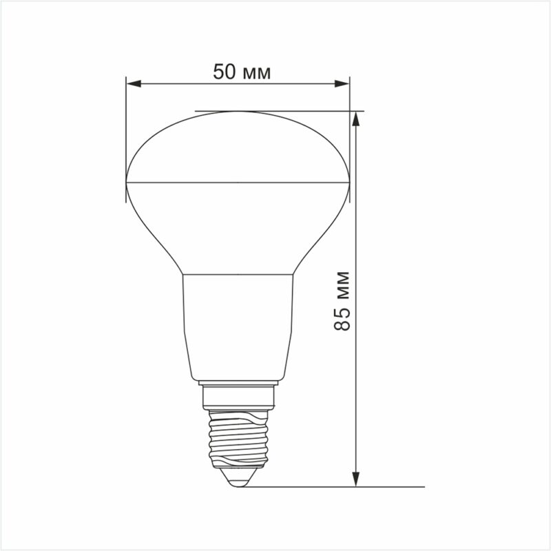 Лампа світлодіодна LED Titanum R50 6W E14 3000K TLR5006143