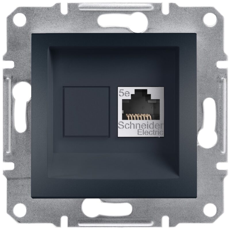Розетка комп'ютерна RJ45 кат.5е UTP антрацит EPH4300171 Asfora