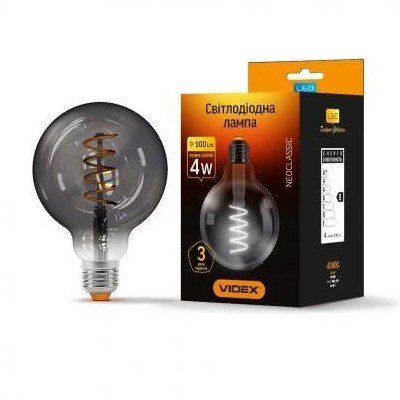 Філаментна світлодіодна лампа LED Videx 4W E27 2100K VL-G95FG-04272