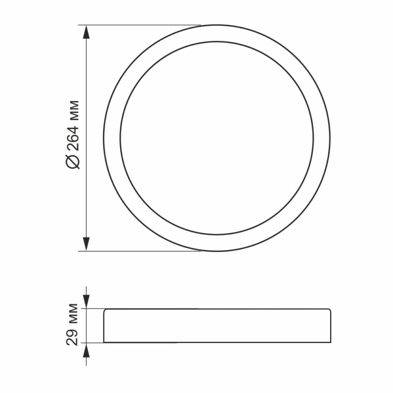 Світильник накладний LED Videx 24W 5000K круглий Білий VL-DLRS-245