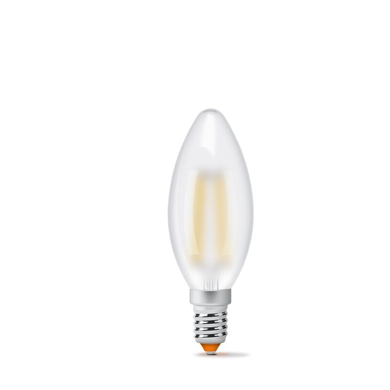 Лампа LED 4W 4100K E14 C37FMD Filament димерна Videx