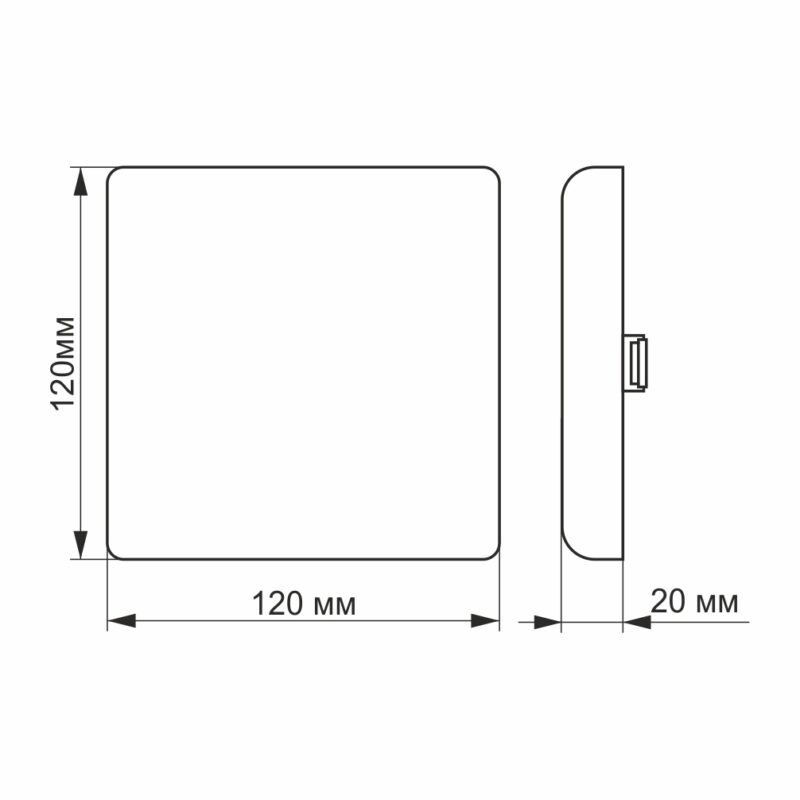 Світильник LED 15W 4100K безрамковий квадратний Videx