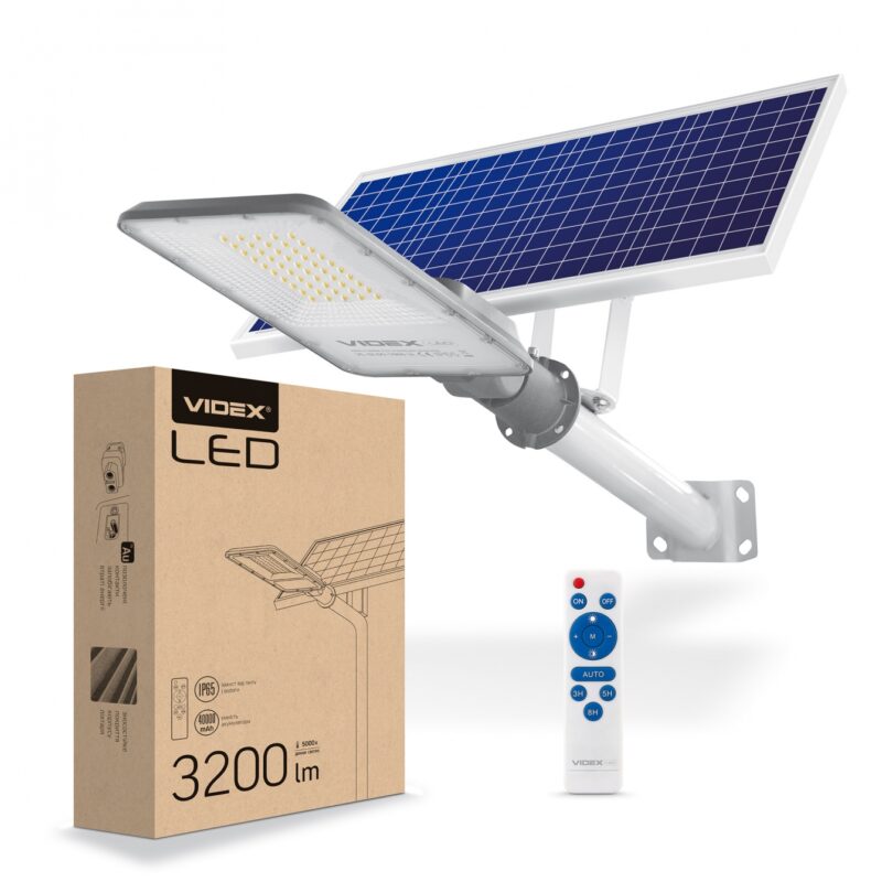Ліхтар вуличний автономний на сонячній батареї Videx LED 40W 5000K