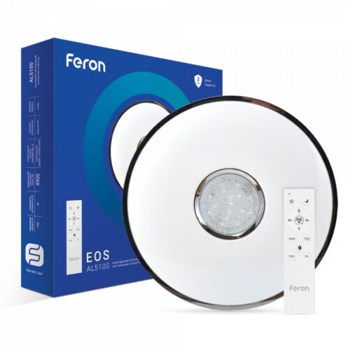 Функціональний круглий LED світильник Feron AL5100 EOS 60W RGB з пультом управління