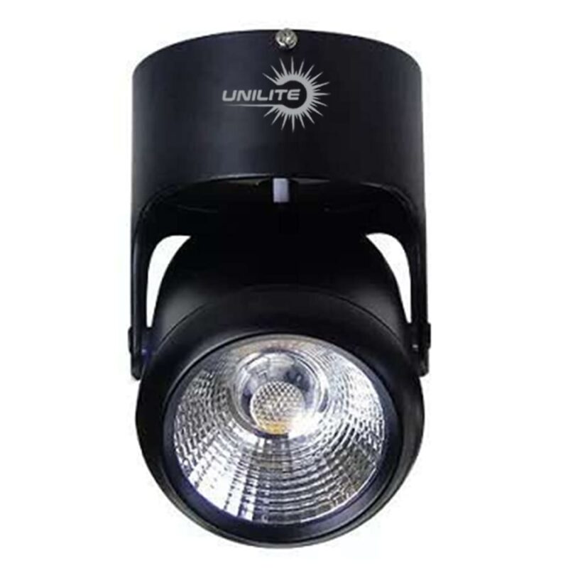 Накладний світлодіодний світильник 15W 4000K поворотний чорний Unilite