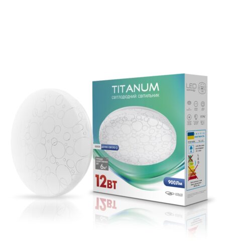 Світильник настінно-стельовий LED Titanum 12W 5000K Кільця TLCL-125C
