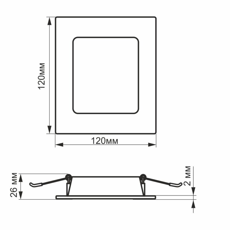 Світильник вбудований LED Videx Back 6W 5000K квадрат VL-DLBS-065 - Зображення 4