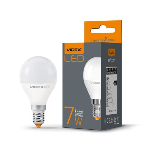 Лампа світлодіодна LED Videx 7W E14 4100K VL-G45e-07144