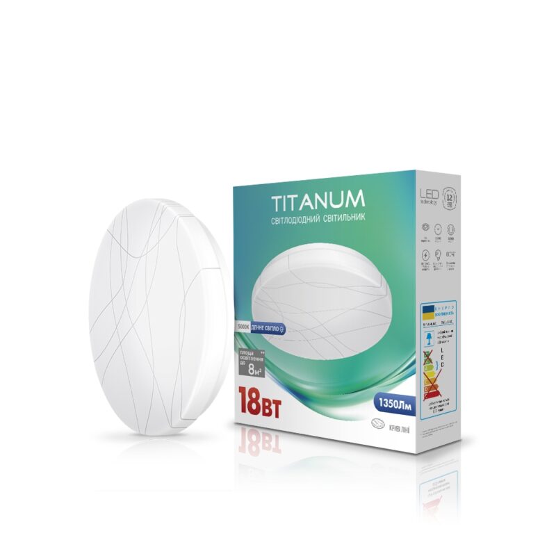 Світильник настінно-стельовий LED Titanum 18W 5000K Криві лінії TLCL-185CL
