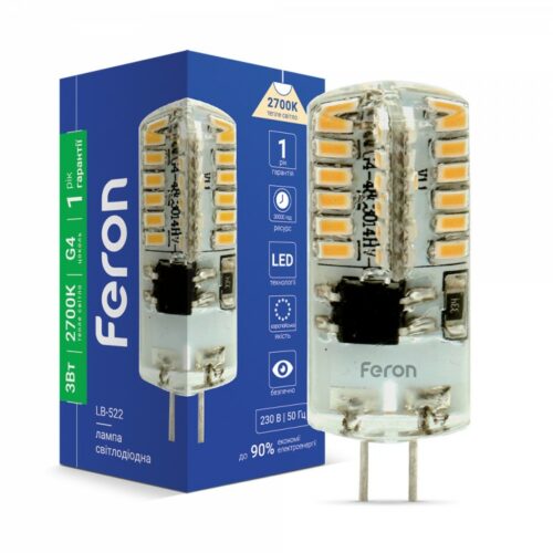 Лампа світлодіодна LED Feron 3W G4 2700K LB-522