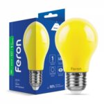 Лампа світлодіодна LED Feron A50 3W E27 LB-375 жовта