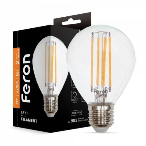 Лампа LED 4W 2700K E27 G45 Filament Feron