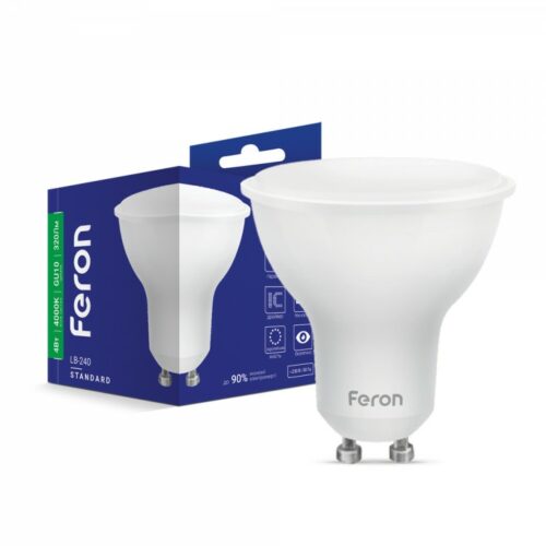 Лампа LED 4W 4000K GU10 Feron