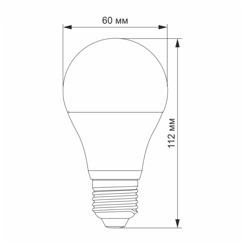 Лампа Led 10W 4100K E27 A60eD димерна Videx