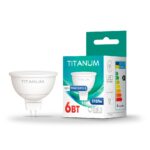 Лампа світлодіодна LED Titanum MR16 6W GU5.3 3000K TLMR1606533