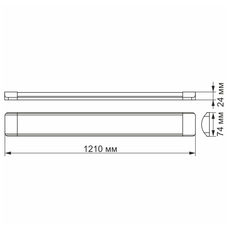 Світильник лінійний LED 36W 5000K 1,2 м Videx - Зображення 2