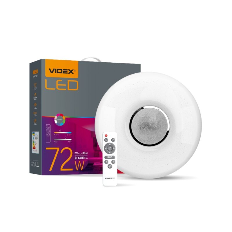 Світильник функціональний LED VIDEX 72W 2800-6200K з RGB круглий RING VL-CLS1859-72RGB