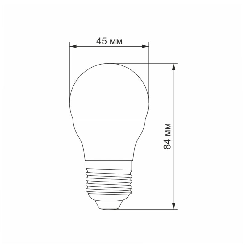 Лампа світлодіодна LED Videx 7W E27 3000K VL-G45e-07273 - Зображення 3