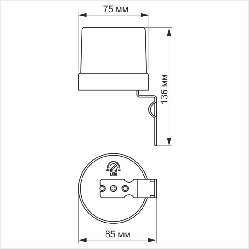 Датчик освітленості VIDEX VL-SN03 25A 220V фотометричний - Зображення 3
