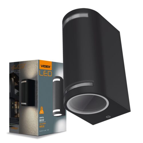 Світильник архітектурний Videx GU10х2 IP54 чорний VL-AR022B