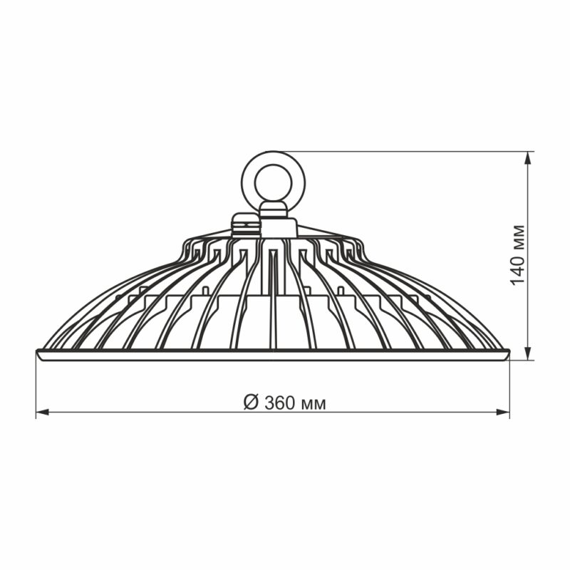 Світильник висотний LED ХайБей VIDEX 150W 5000K білий VL-HBe-1505W - Зображення 4