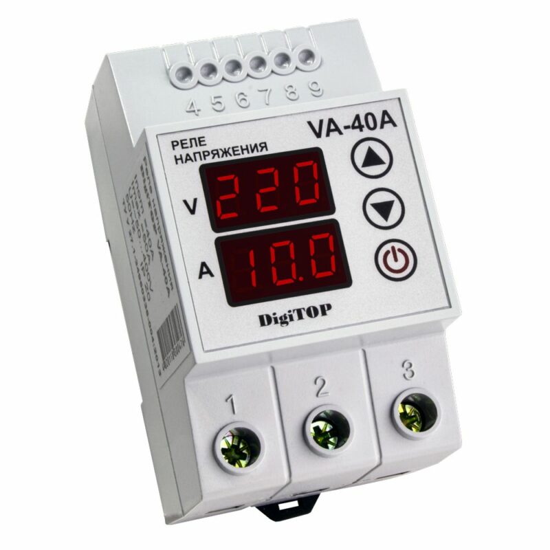 Реле напруги DigiTOP VA-40A з контролем струму