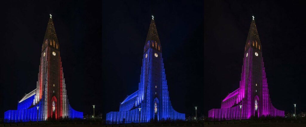 церква Ісландії отримала нове хайтек освітлення