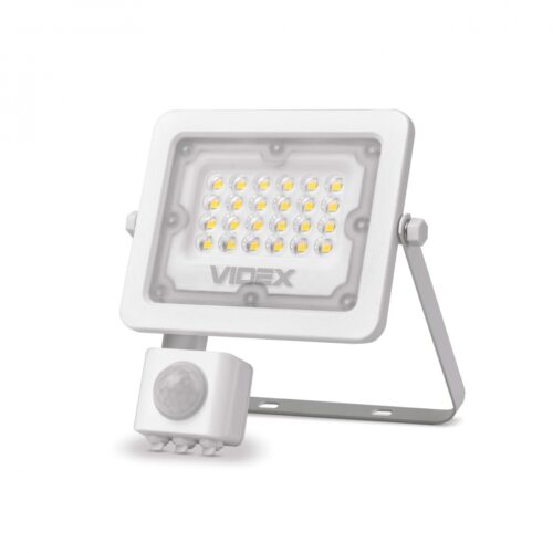 Прожектор LED Videx 10W 900Lm 5000K 220V з датчиком руху та освітленості VLE-F2e-105W-S