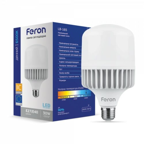 Лампа світлодіодна LED Feron A100 30W Е27-E40 6500K LB-165