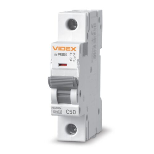 Автоматичний вимикач Videx RS6 1p 50А 6кА С VF-RS6-AV1C50