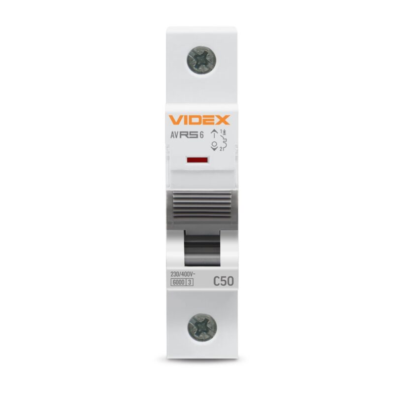 Автоматичний вимикач Videx RS6 1p 50А 6кА С VF-RS6-AV1C50