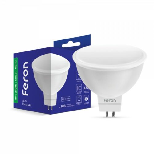 Лампа світлодіодна LED Feron MR16 6W GU5,3 2700K LB-716