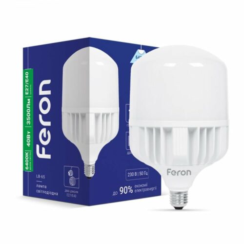 Лампа світлодіодна LED Feron 40W Е27-E40 6400K LB-65