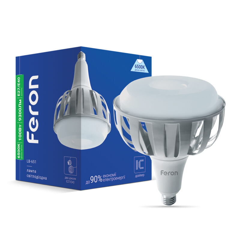 Лампа Feron 100W Е27-E40 6500K LB-651
