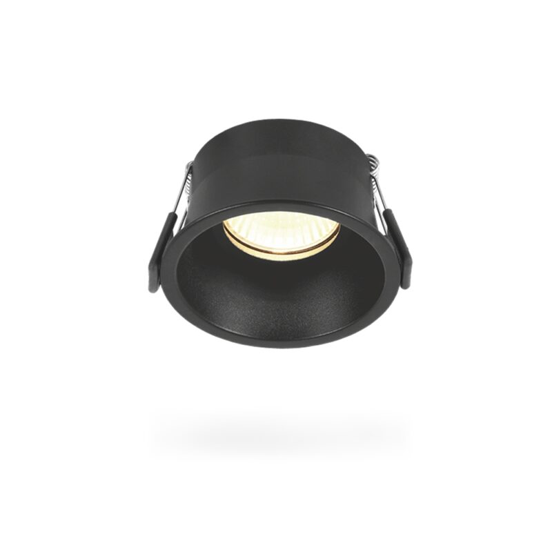 Точковий світильник Videx під лампу GU10 круглий чорний VL-SPF09R-B