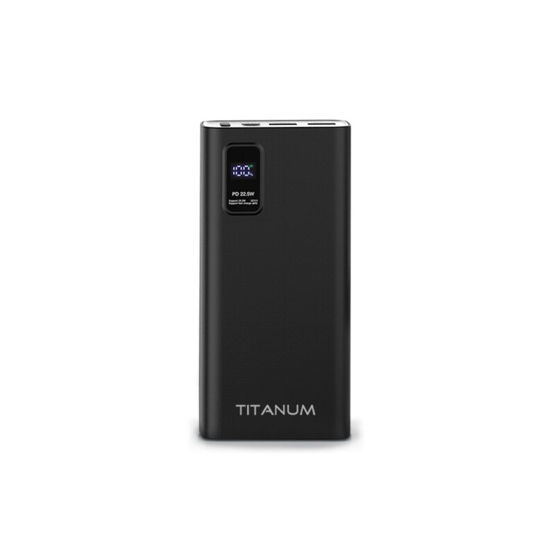 Повербанк Titanum 20000mAh QC+PD 22,5W чорний TPB-727S-B