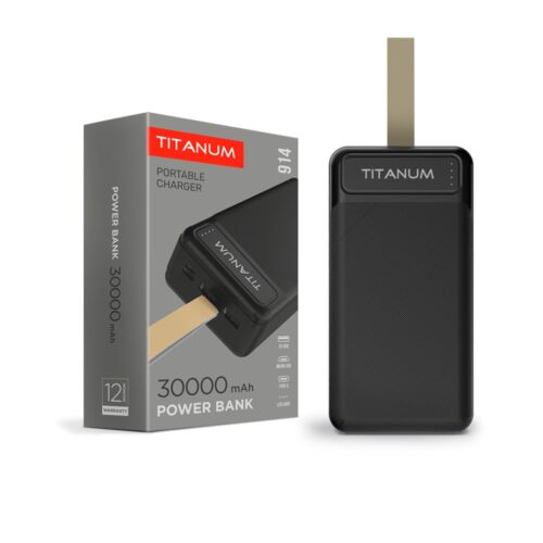 Повербанк Titanum 30000mAh чорний TPB-914-B