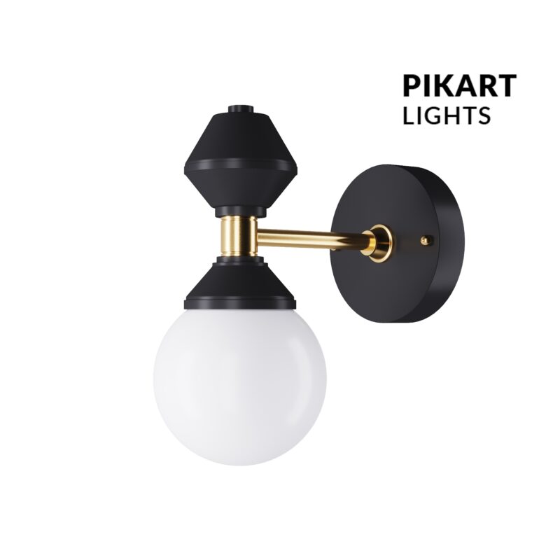Настінне бра Pikart Dome №3 арт. 6252 Золотий/чорний