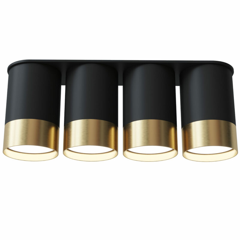 Точковий спот Pikart  BP Black/White Gold на 4 лампи NEW, арт. 28008 Золотий/чорний