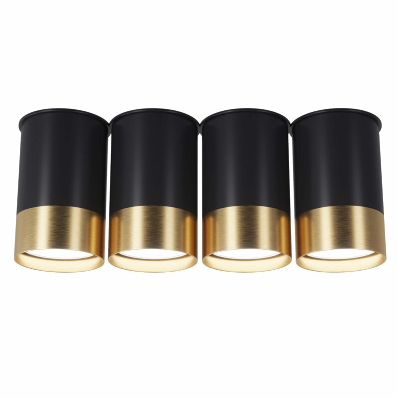 Точковий спот Pikart  BP Black/White Gold на 4 лампи, арт. 25624 Золотий/чорний 1