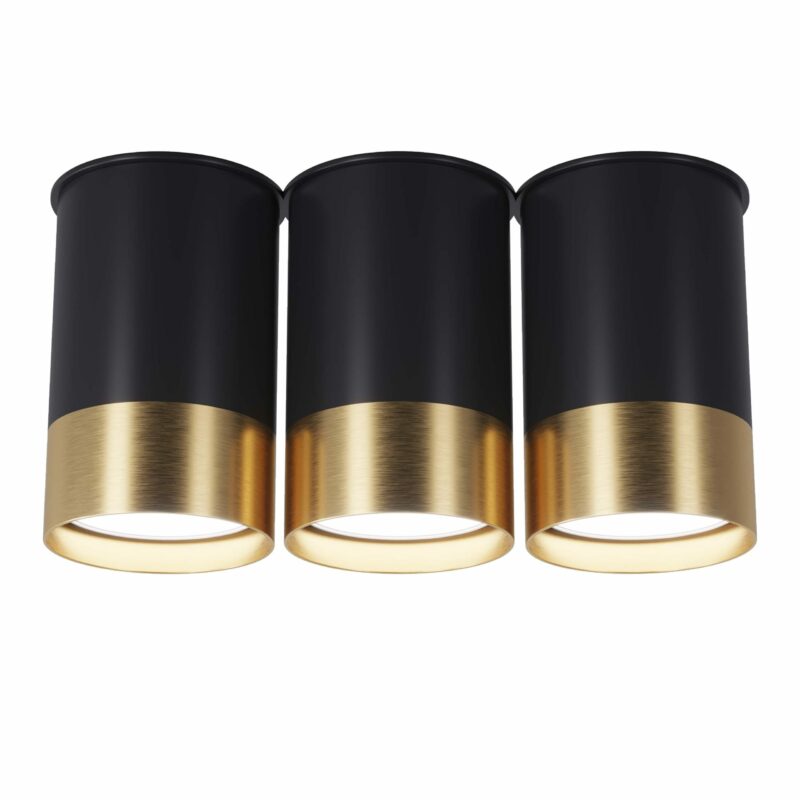 Точковий спот Pikart  BP Black/White Gold трійний, арт. 25606 Золотий/чорний 1