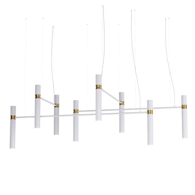 Люстра Pikart Tube chandelier, арт. 5299 Золотий/білий Комплект: 100 см+120 см+150 см+200 см