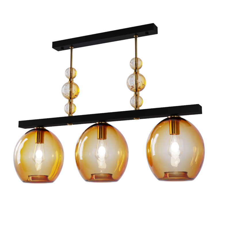 Люстра Pikart Geometric Colorglass, арт. 12101 Помаранчевий 2