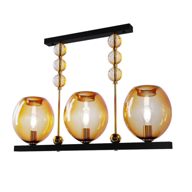 Люстра Pikart Geometric Colorglass, арт. 12101 Помаранчевий 1