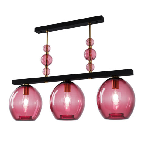 Люстра Pikart Geometric Colorglass, арт. 12101 Гранатовий 2