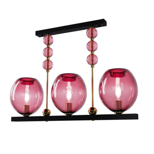 Люстра Pikart Geometric Colorglass, арт. 12101 Гранатовий 1