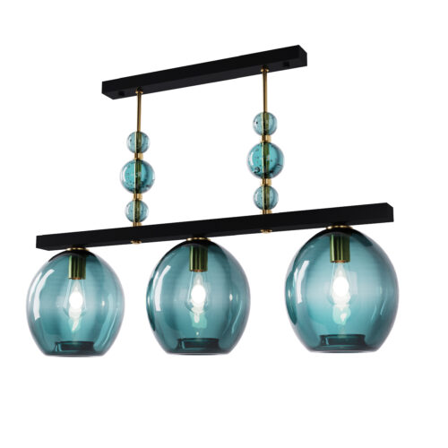 Люстра Pikart Geometric Colorglass, арт. 12101 Блакитний 2