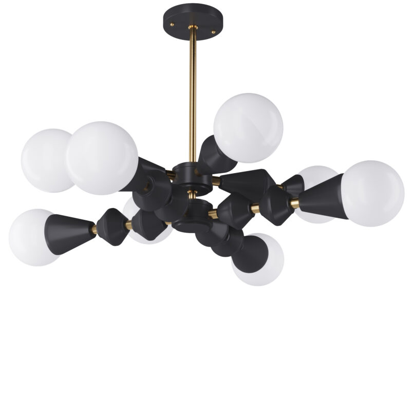 Люстра Pikart Dome V8 horizontal арт. 5990 Золотий/чорний